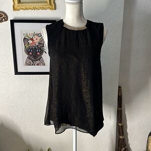 Rachel Roy Size Small black & gold women’s blouse